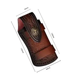 Funda plegable de cuchillo de cinturón con linterna y presilla