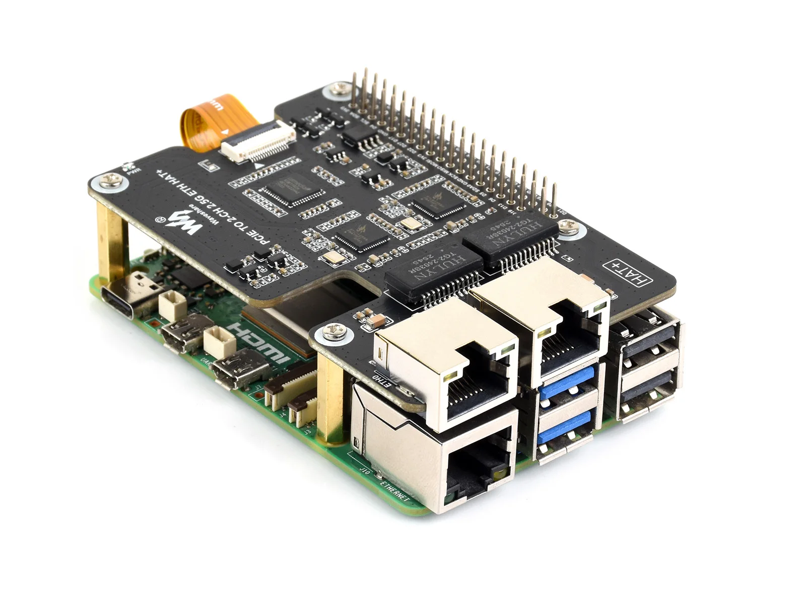 Adaptador Waveshare PCIe a Ethernet 2.5G para Raspberry Pi 5 - imagen 3
