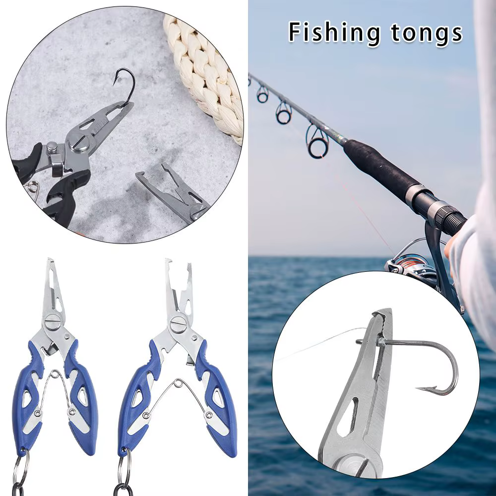 Kit pesca multifunción con tijera acero inox y removedor anzuelos