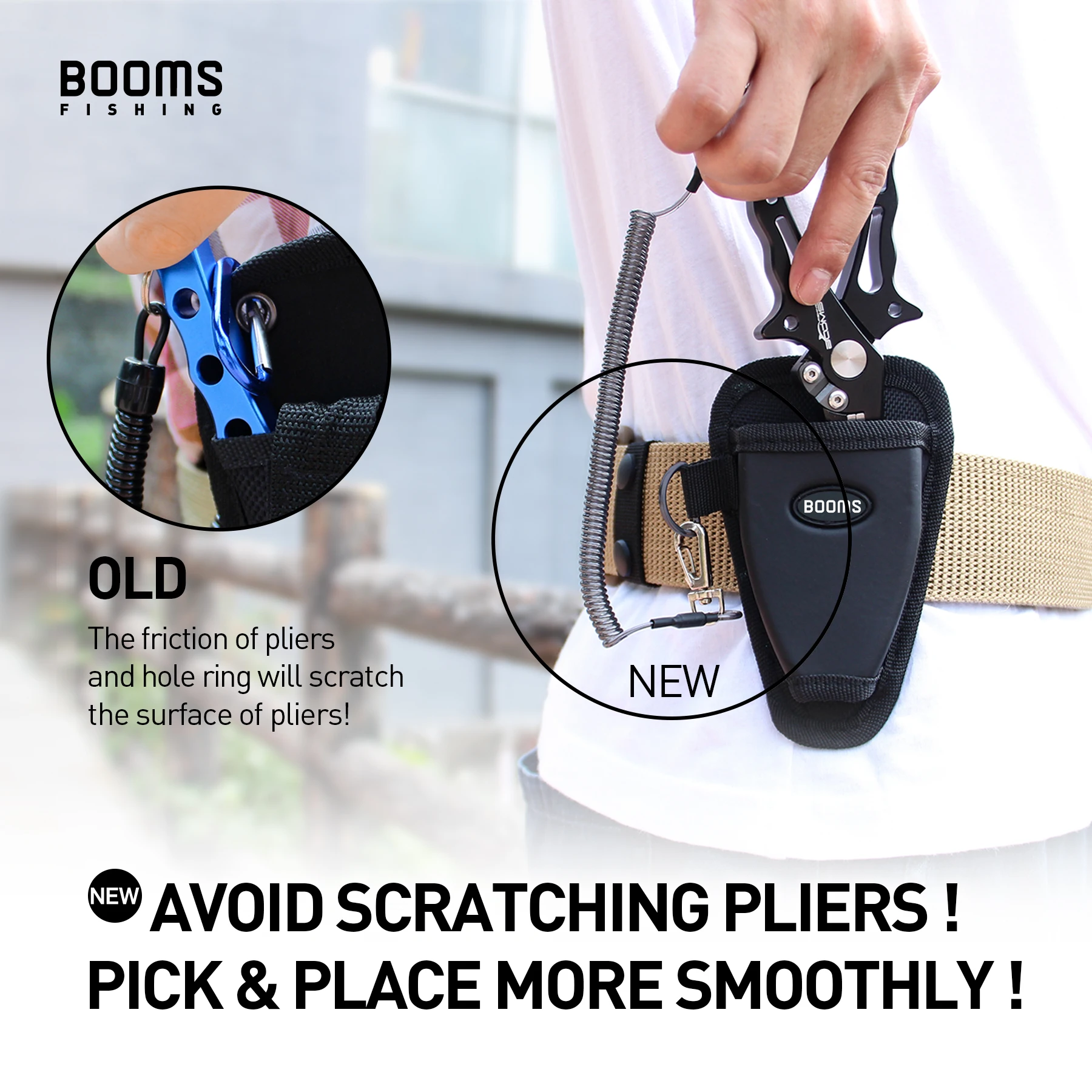 Booms Fishing P01 – Alicates de pesca con funda y cordón espiral - imagen 5
