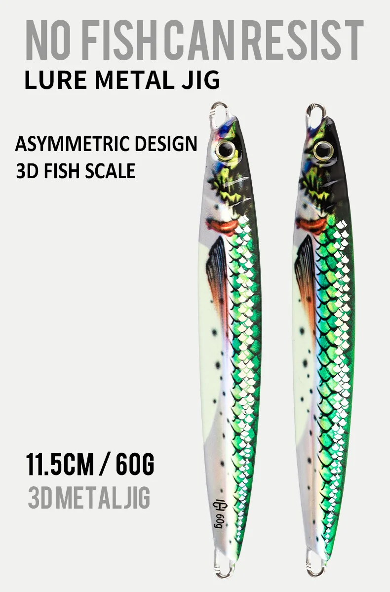 Variedad de colores y acabados en señuelos metálicos AJLURES