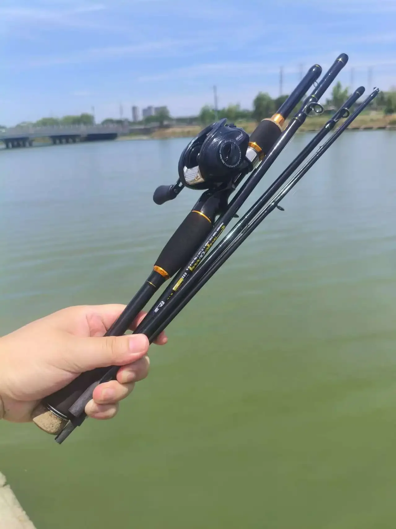 DEUKIO Combo caña y carrete baitcasting para lubina en agua dulce - imagen 3