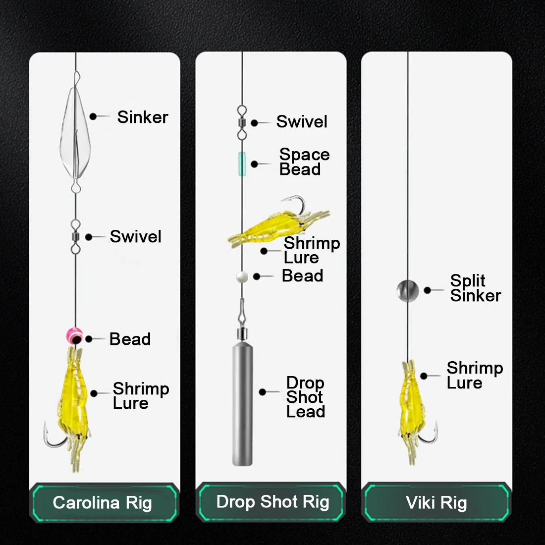 FishTrip Señuelo Camarón Suave Luminoso – Lubina Trucha Salmón - imagen 4