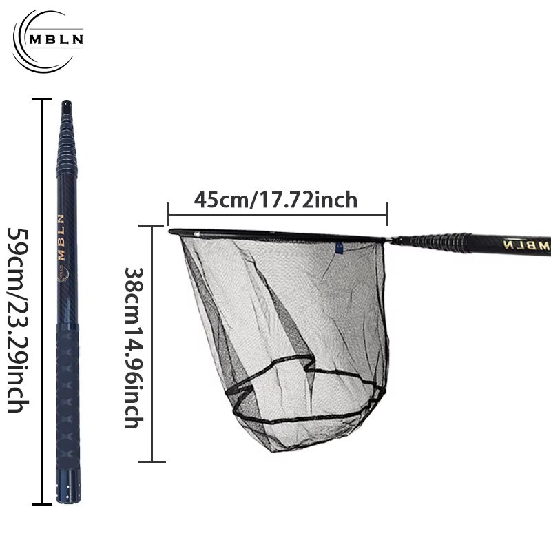 MBLN Sacadera telescópica de fibra de carbono con red plegable