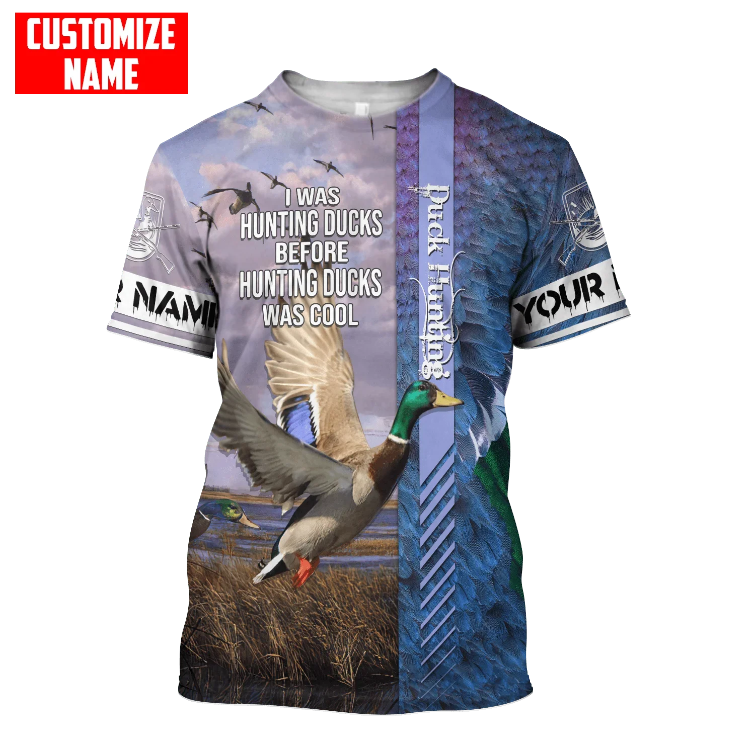 Camiseta de caza patos – Manga corta unisex