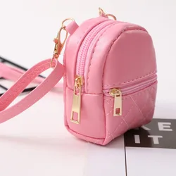 Monedero bandolera de cuero PU ligero portátil color sólido mujer