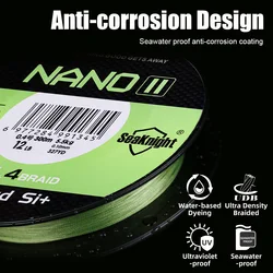 SeaKnight NANOII Hilo trenzado 4 hebras PE para agua dulce y salada