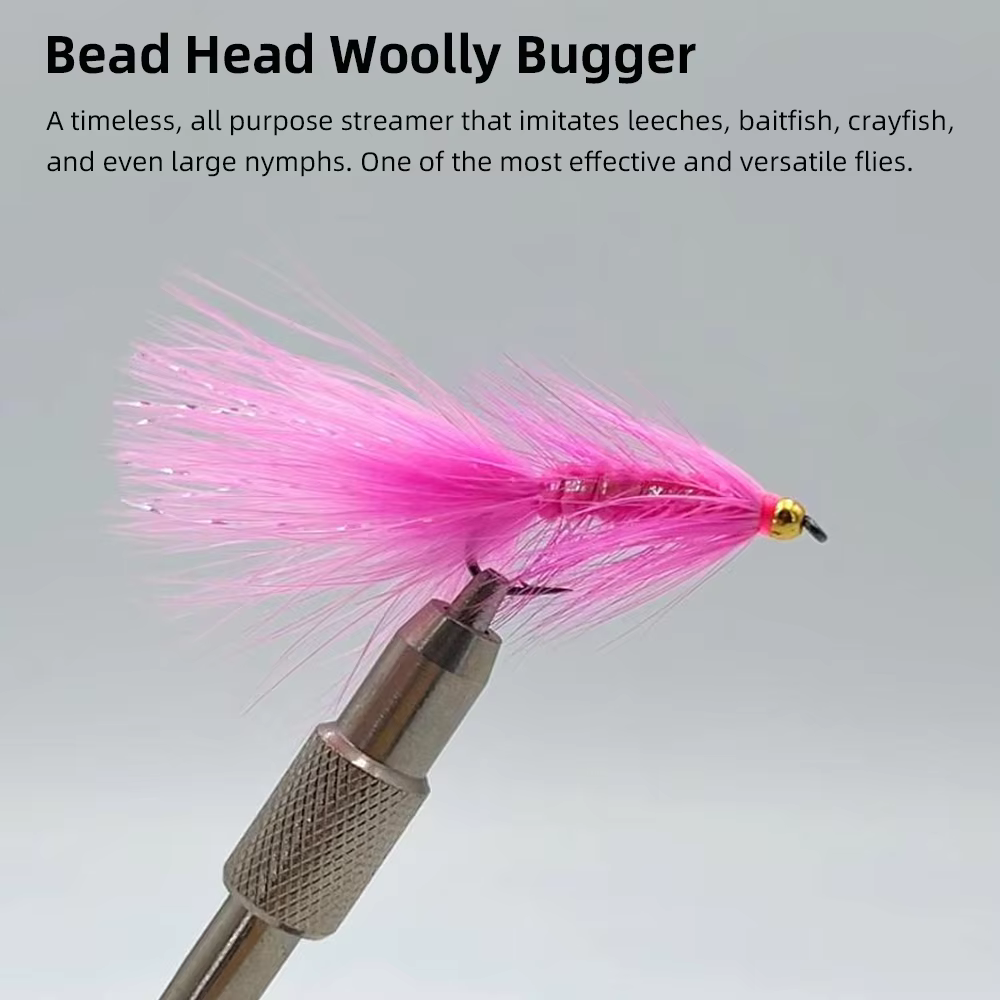 Wifreo Bugger lanoso: anzuelos para mosca con púas Steelhead y trucha