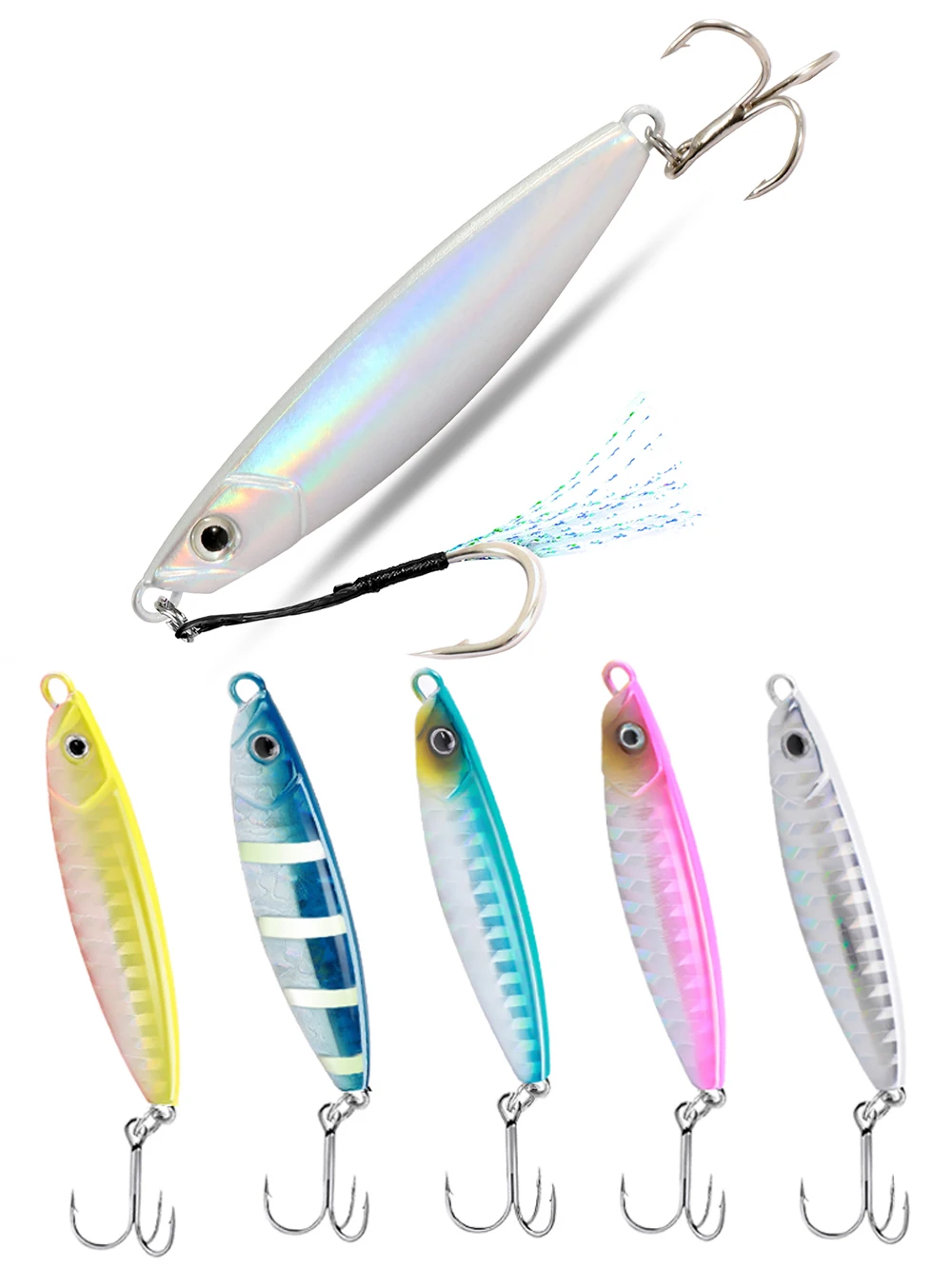 Señuelo de pesca de metal GOBAIT con cubierta láser