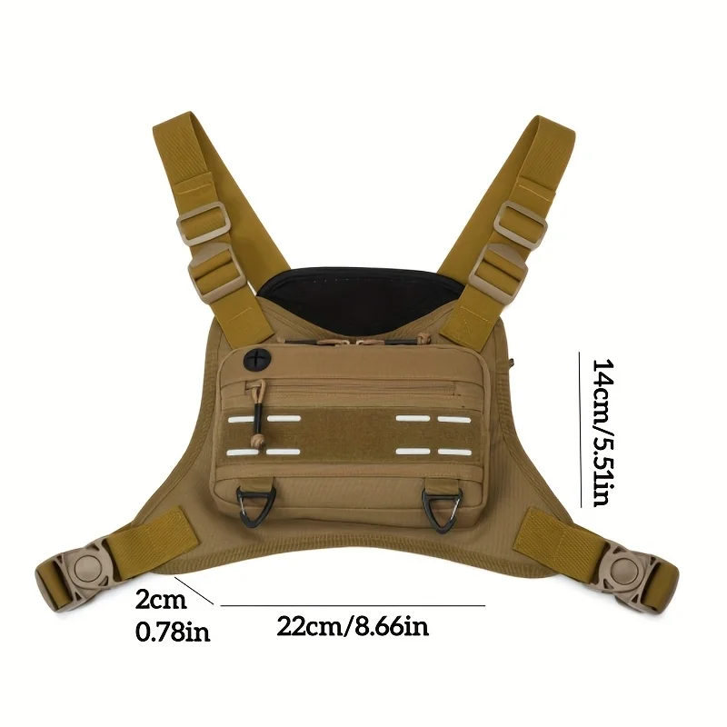 Bolsa de pecho pesca táctica Molle correas ajustables para señuelos - imagen 5