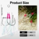 Anzuelos dobles con lentejuelas brillantes Goture para pesca vertical - imagen 5
