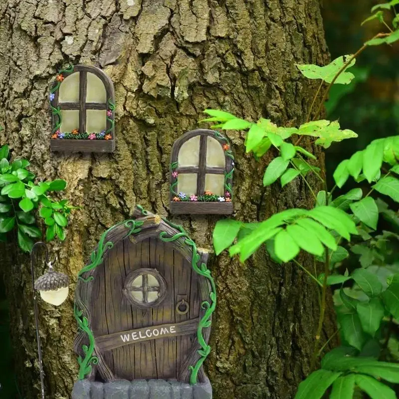 Colgante de elfo en miniatura con puertas y ventanas de gnomos - imagen 3