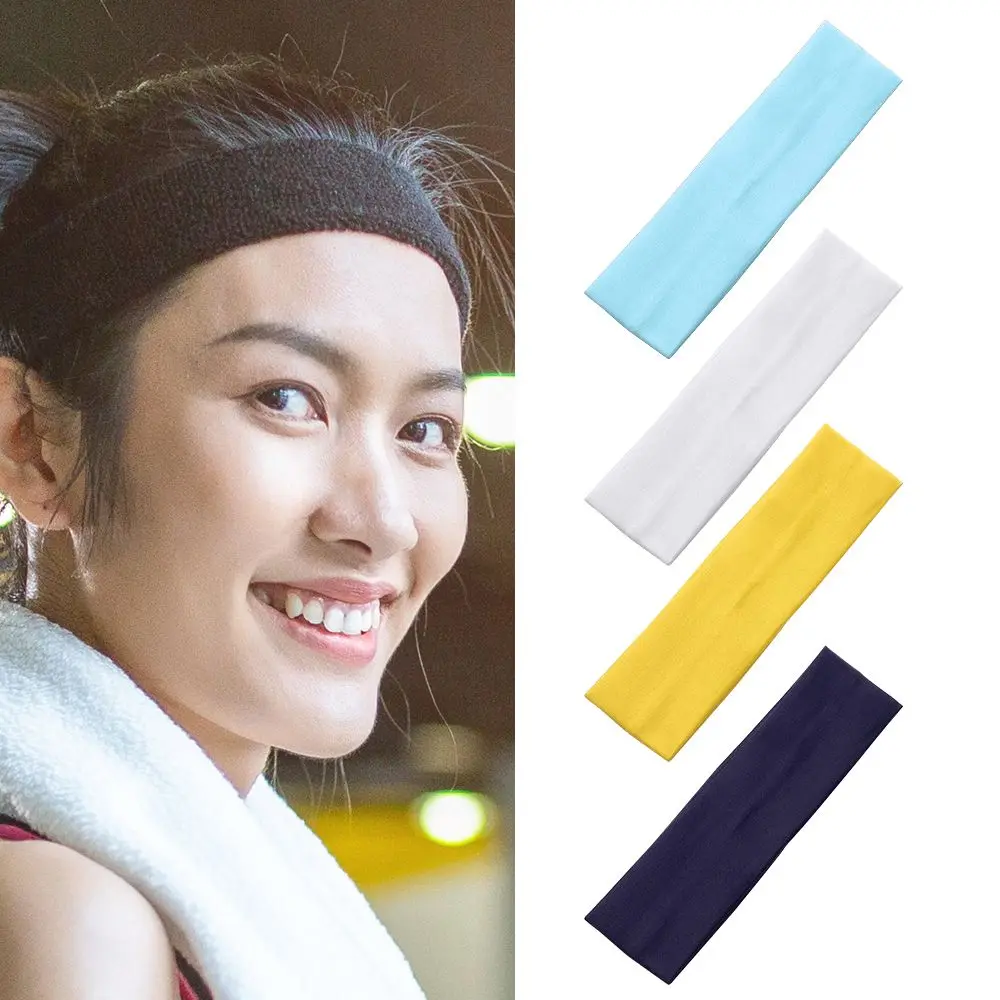 Diademas deportivas elásticas para yoga, de color sólido - imagen 5