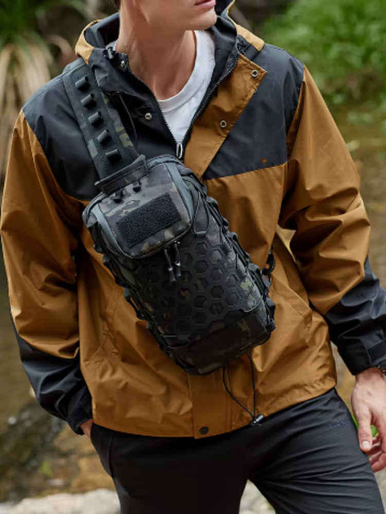 Bolsa táctica de pesca para el pecho, mochila cruzada para acampar al aire libre, escalada, senderismo, mochila de viaje, bolsa de pecho para ocio
