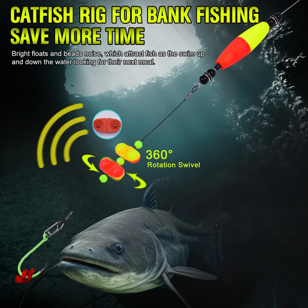 Kit completo de aparejos Proberos 5cs para pesca de bagre