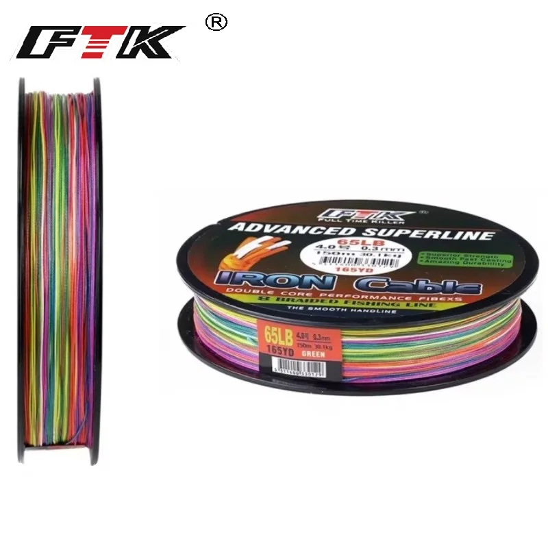 Línea de pesca trenzada PE FTK súper resistente, multifilamento - imagen 4