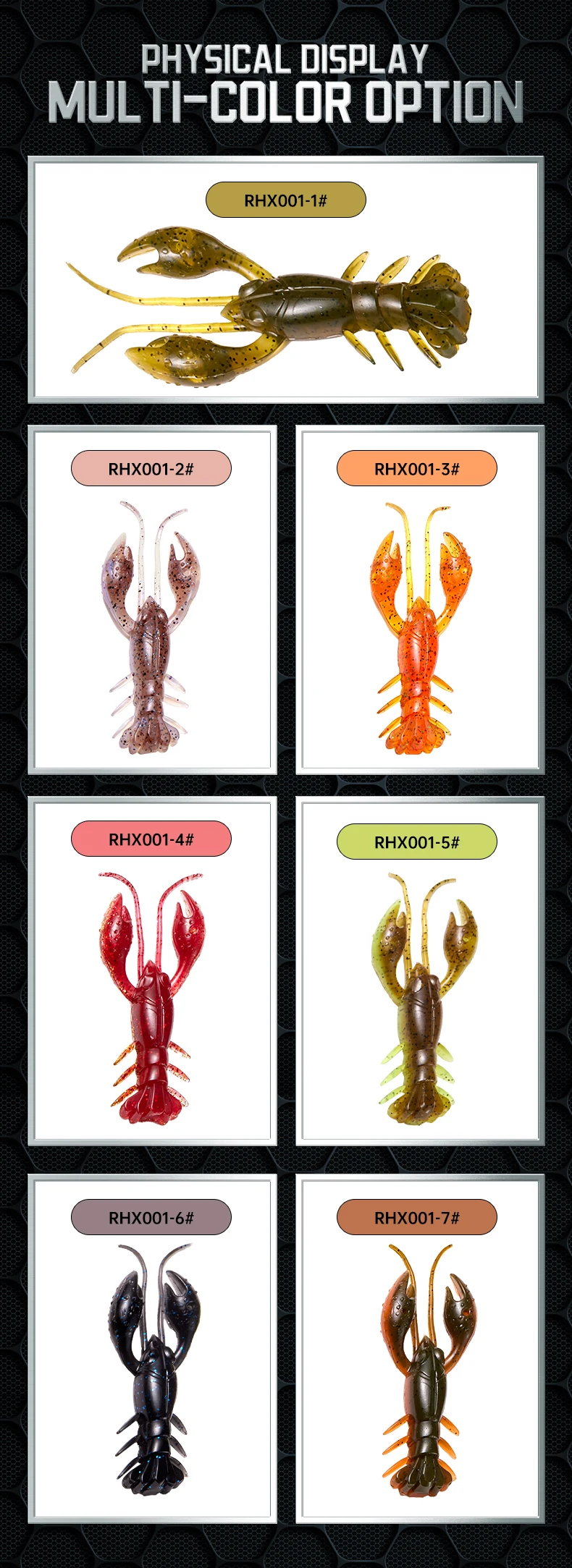 Comparación visual con otro señuelo genérico