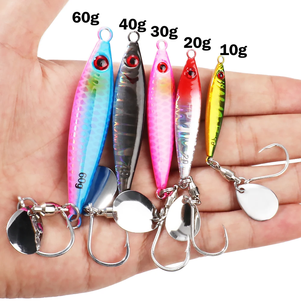 Señuelo jigging cuchilla giratoria con anzuelo simple para lubina - imagen 5