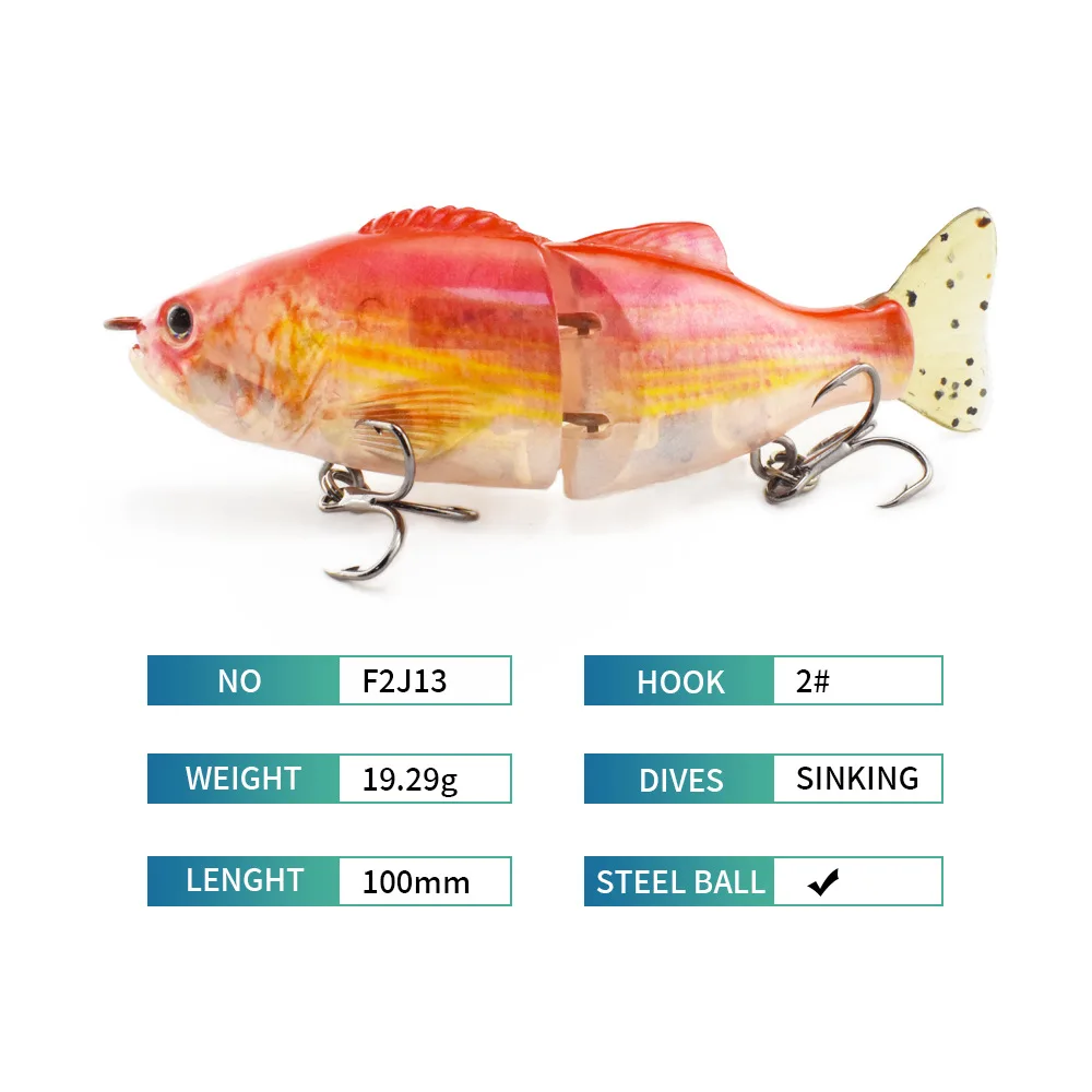 Swimbait multiarticulado Glide S de natación lenta para trucha - imagen 4