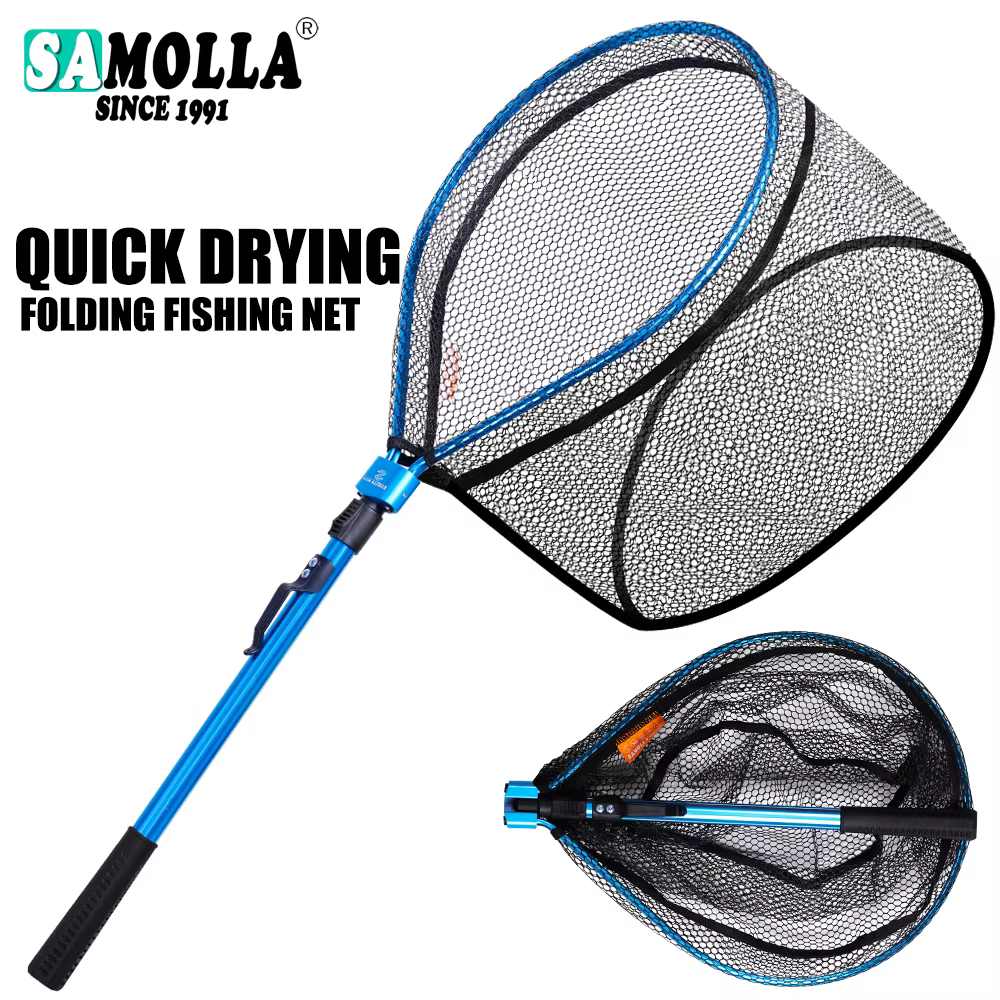 Red de aterrizaje plegable ultraligera portátil para pesca con mosca