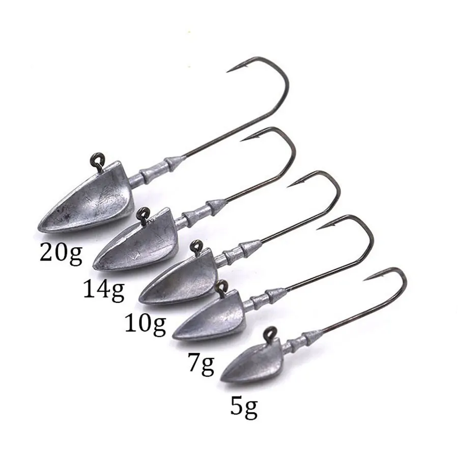 MrLurion Jig Head triangular de acero al carbono para vinilo - imagen 2