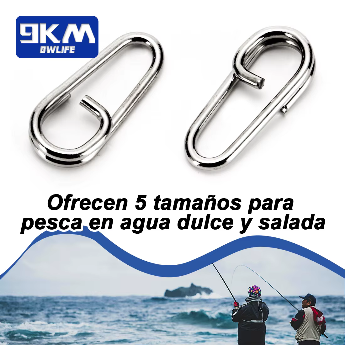 Anillos divididos de acero inoxidable – Ovalados para pesca - imagen 5