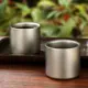 Tazas de café doble capa pequeñas con cuchara y tubo té con leche - imagen 2