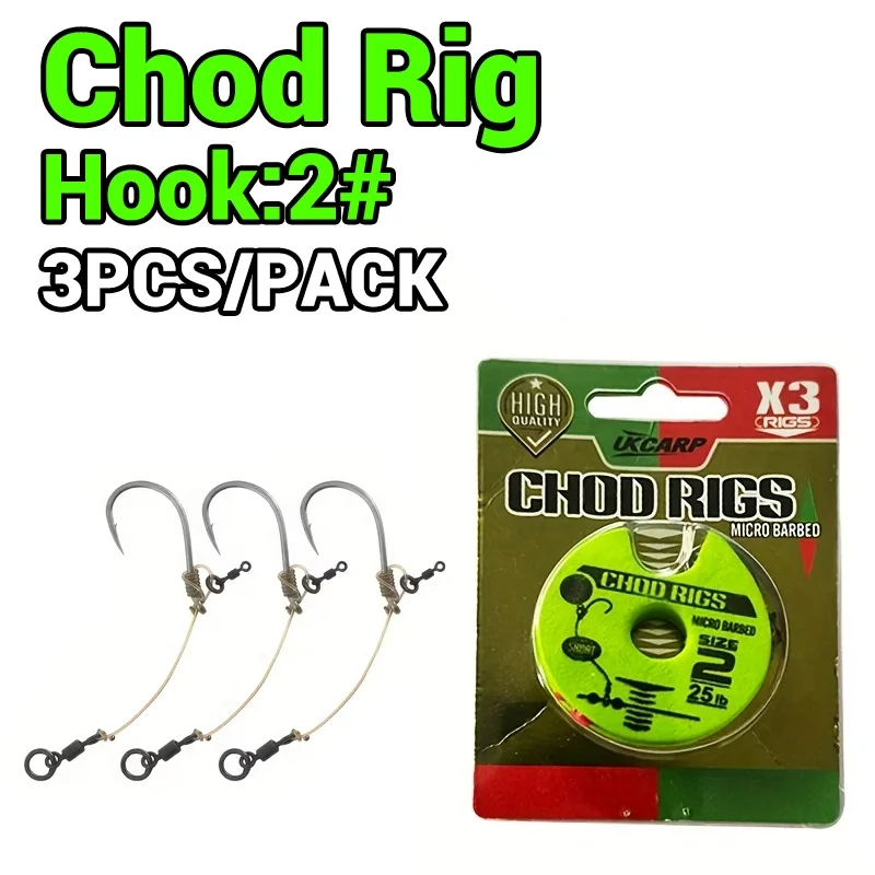 Rig Chod pre-atado carpa Helicopter – anzuelos carbono microbarbados - imagen 2