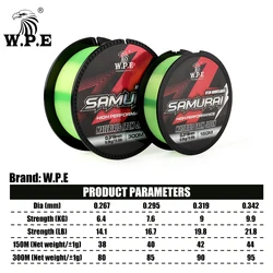 W.P.E SAMURAI Linea monofilamento nylon 300m 0,267-0,342mm Carpa