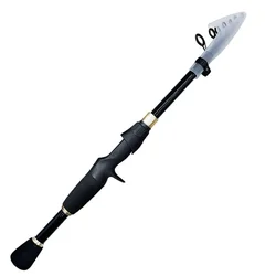 Caña telescópica carbono 1,6-2,4m - Ultraligera para señuelos 10-30g