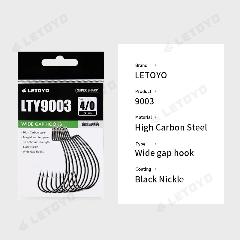 Anzuelos Jig Heads Letoyo – Acero al carbono, vástago ancho agua salada - imagen 3