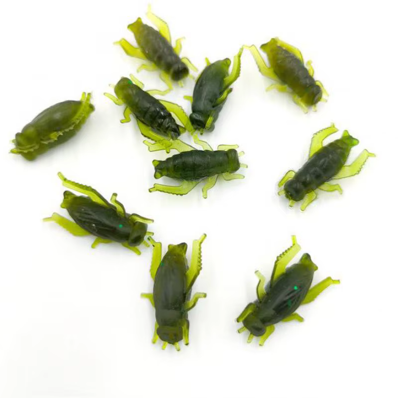 Señuelos de silicona tipo insecto — grillos y vinilos ligeros - imagen 2