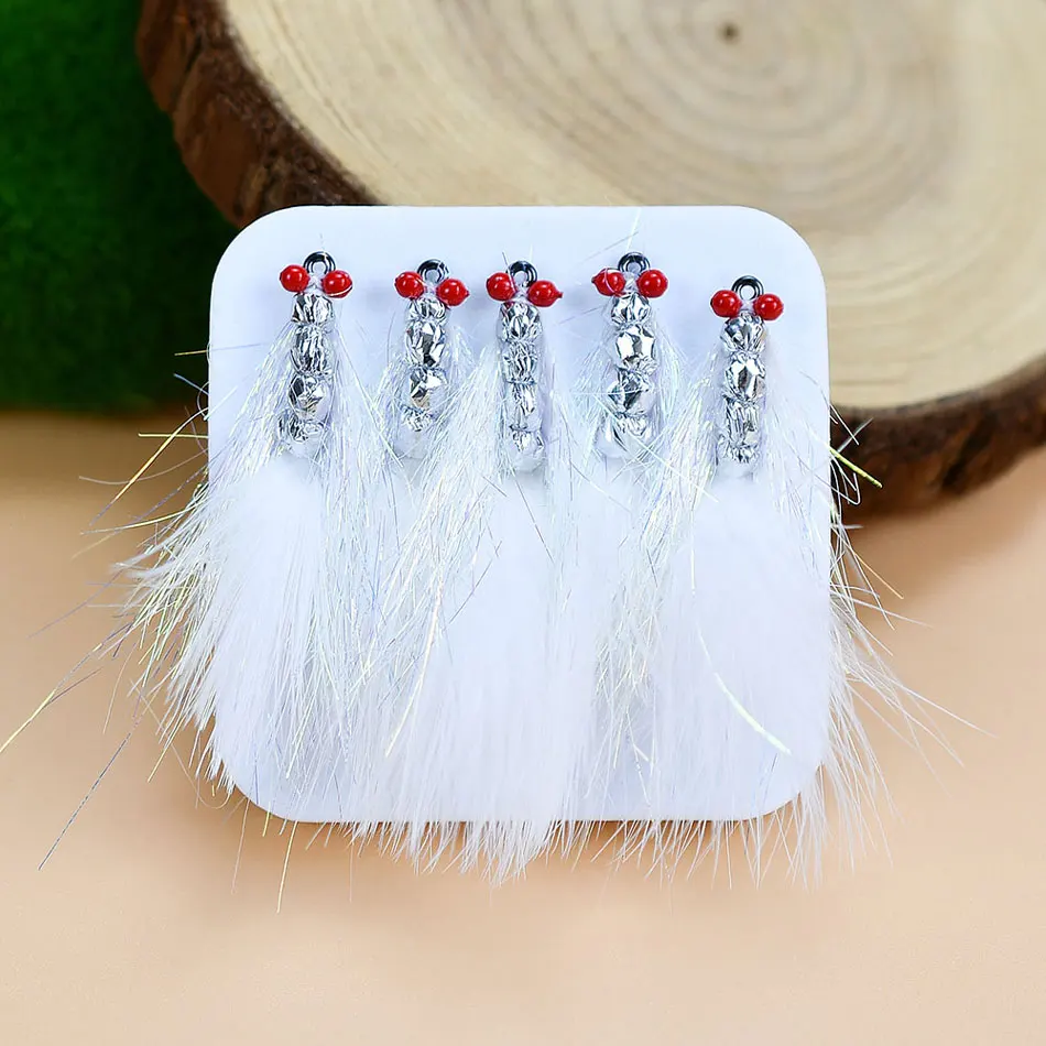 Ninfas blancas pesca de trucha agua dulce MNFT caja 5 unidades