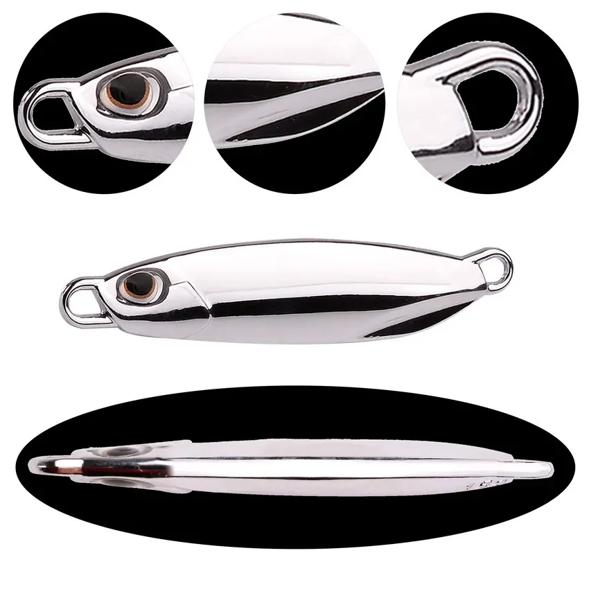Señuelos tipo cuchara de metal para jigging y lubina con anzuelo - imagen 3