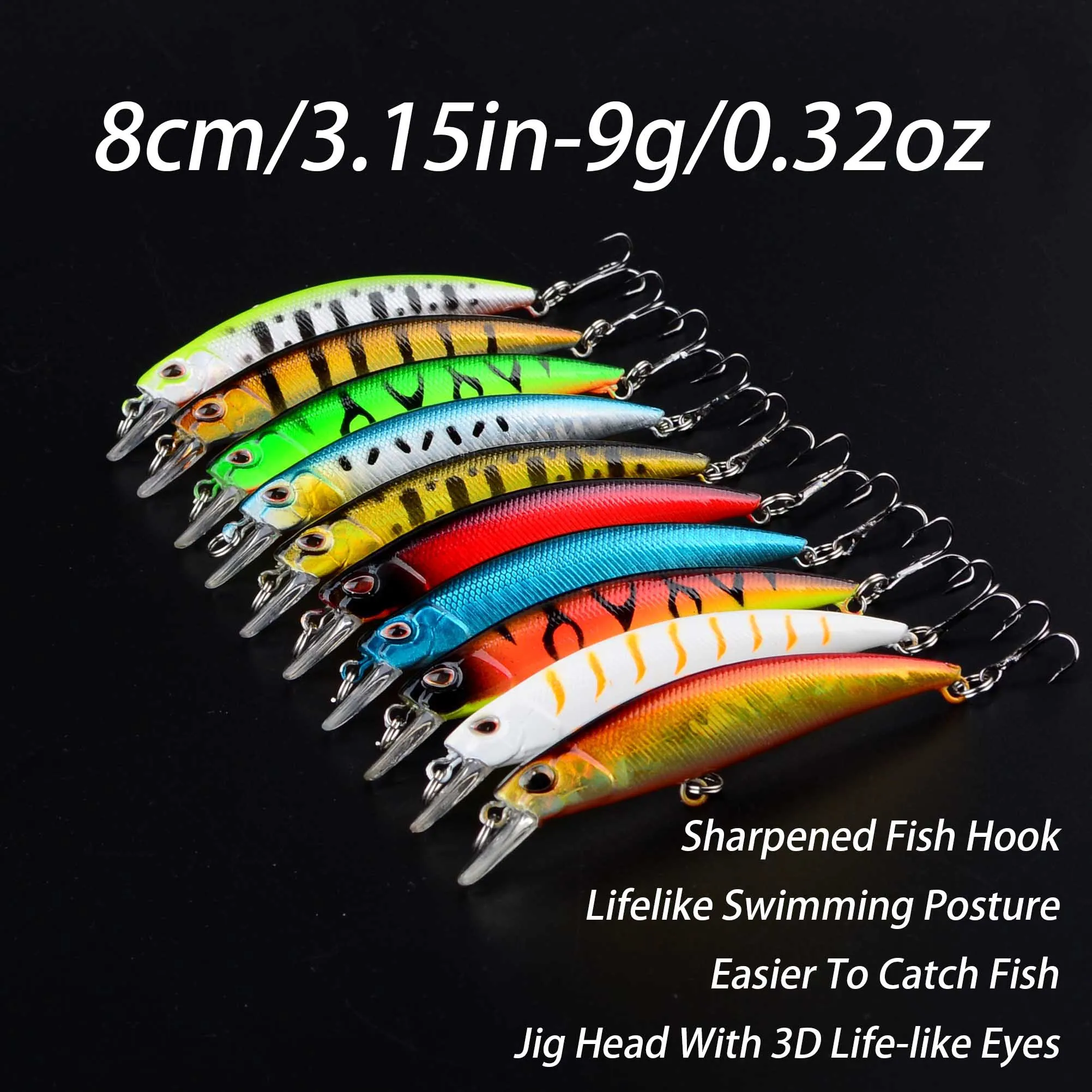 Minnow crankbait compacto para agua dulce