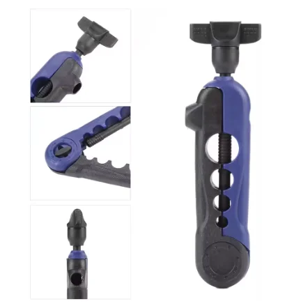 Enrollador de línea portátil ajustable azul y negro para spinning - imagen 2