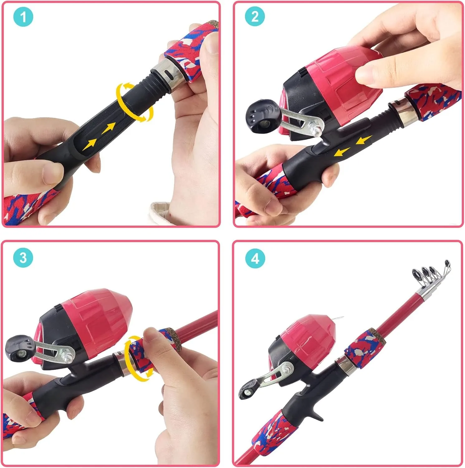 Kit de pesca infantil Aventik con maletín, carrete y guía - imagen 4