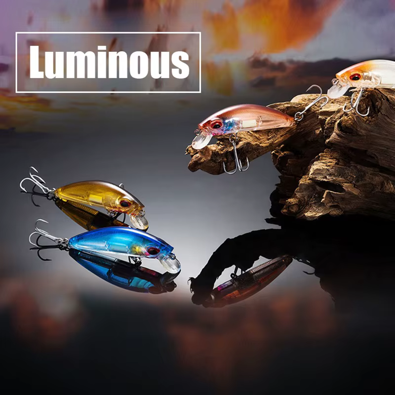 Minnow fosforescente con ojos 3D para pesca nocturna - imagen 4