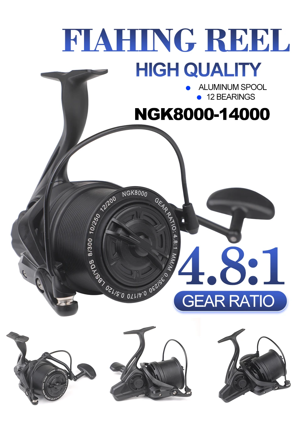 Carrete ROLLFISH vista frontal