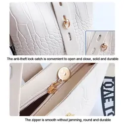 Bolso bandolera de piel sintética lisa para mujer – estilo moderno