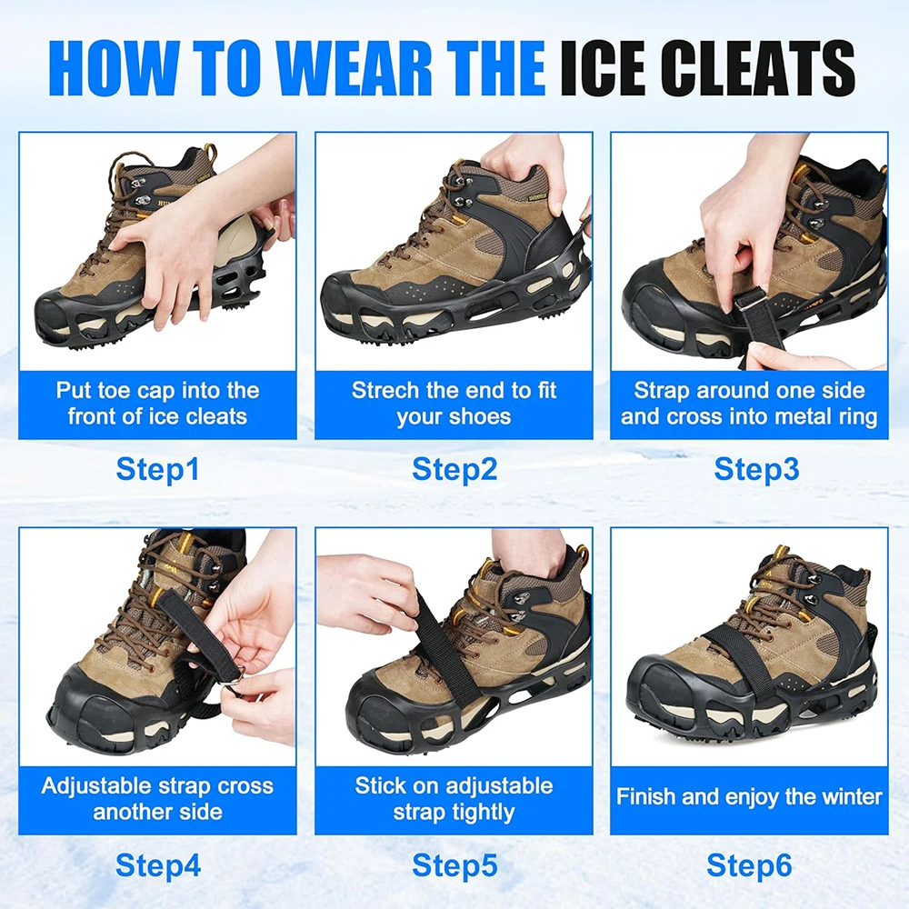 Crampones antideslizantes para hielo y nieve elásticos – tracción - imagen 4