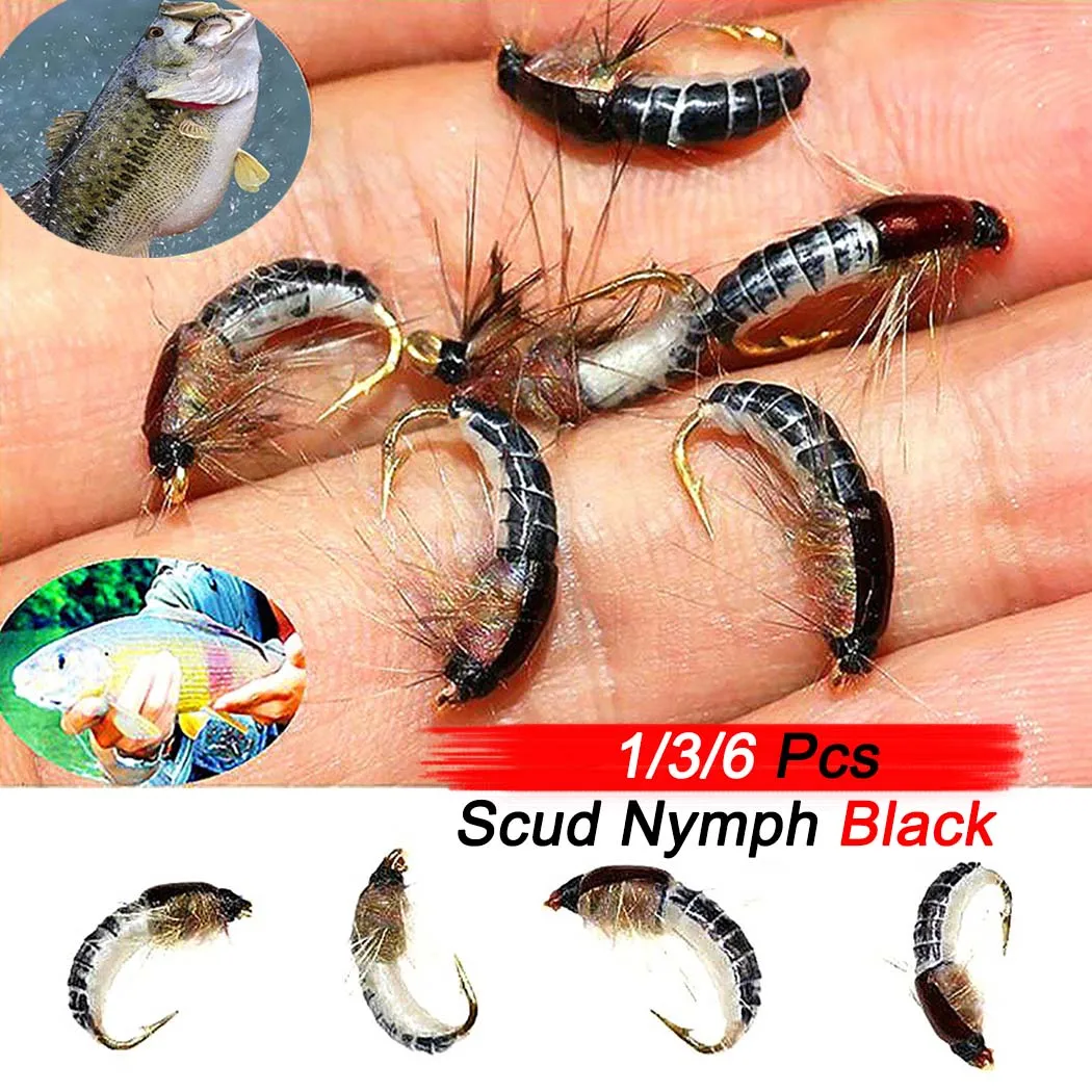 Señuelo Ninfa Scud realista para pesca de trucha – mosca