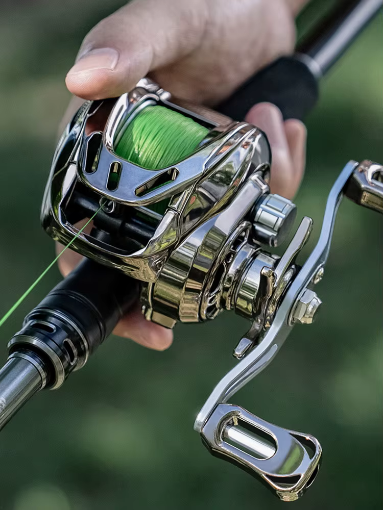 Carrete Baitcast CD2000 metálico con freno fuerte y alarma universal - imagen 2