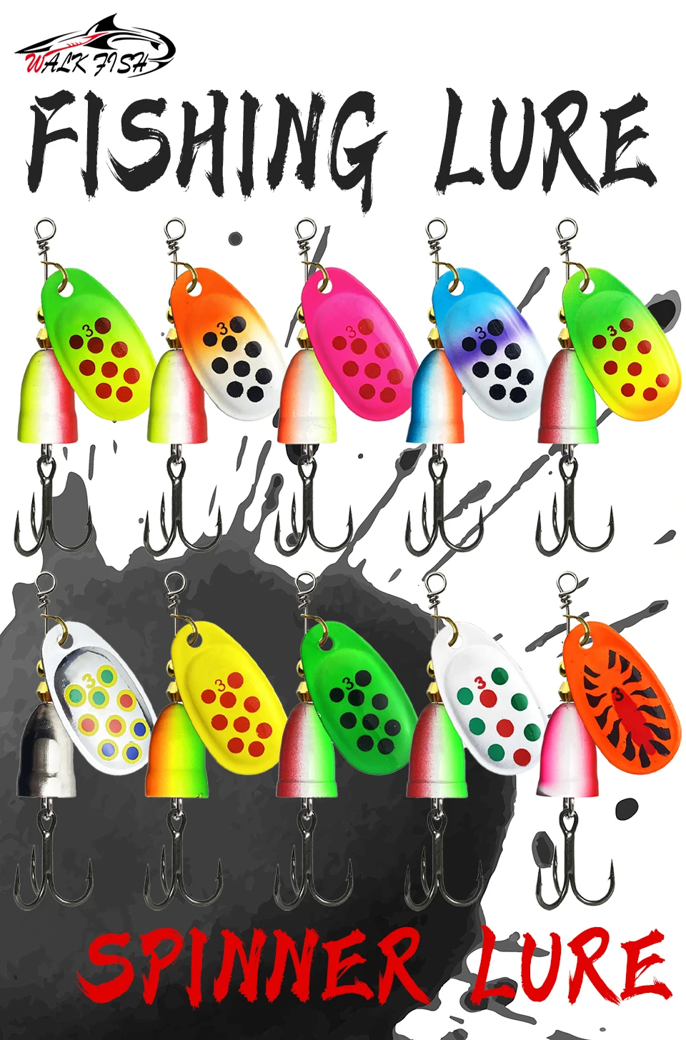 Señuelo giratorio WALK FISH vista frontal