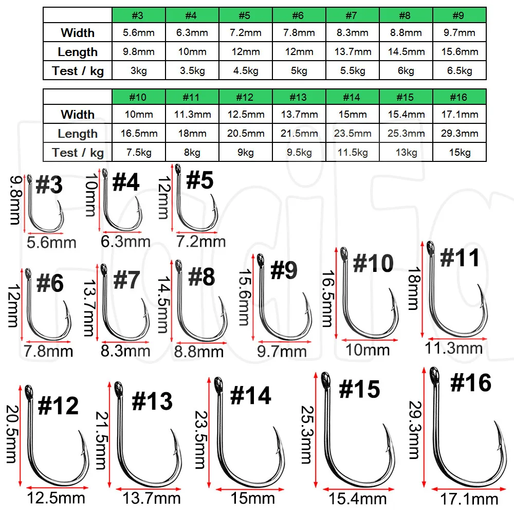 Iseama Anzuelo Circular para Carpa con Púas y Accesorios de Aparejo - imagen 3