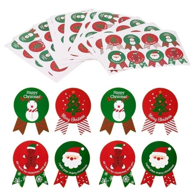 Pegatinas navideñas adhesivas para sellar regalos y paquetes - imagen 3