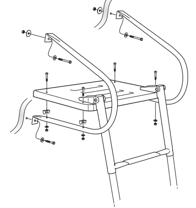 Escalera plegada para almacenamiento