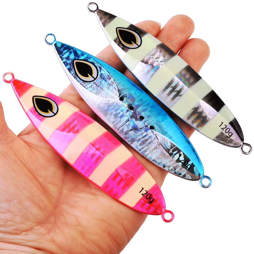 Señuelo Slow Jig Metal con Assist Hook para Atún y Lubina - imagen 4