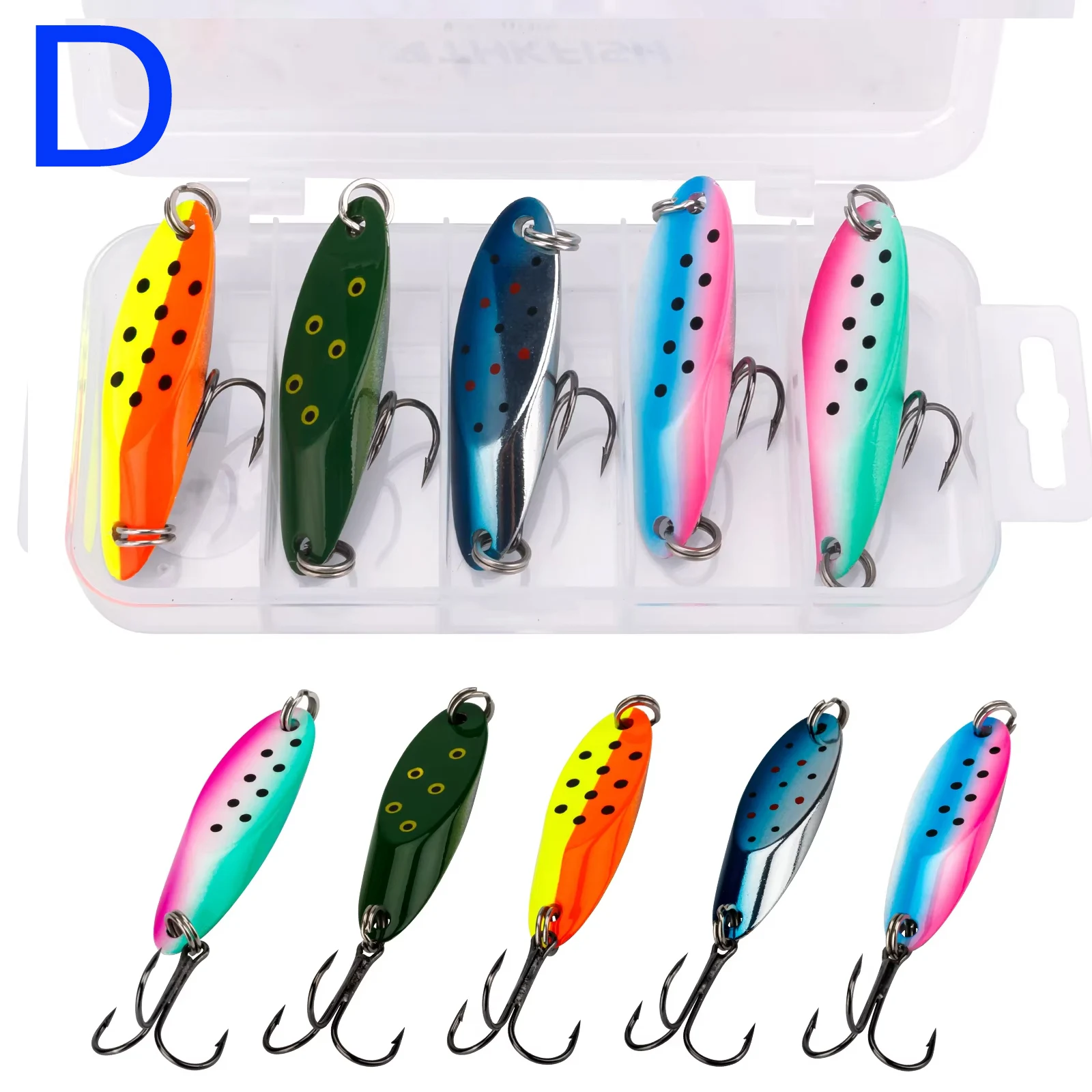 Señuelos para trucha con cucharilla giratoria y lentejuelas artificiales - imagen 5