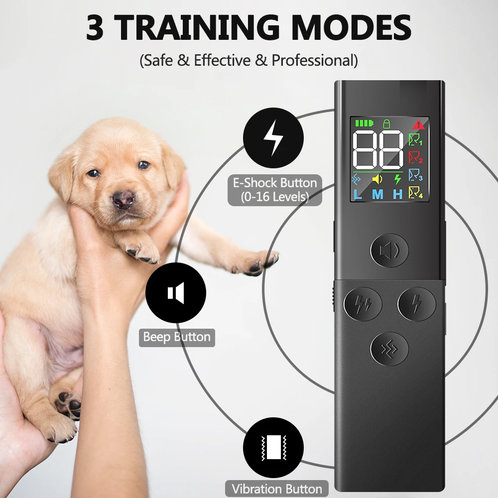 Collar de adiestramiento para perros con control remoto IP67 - imagen 3